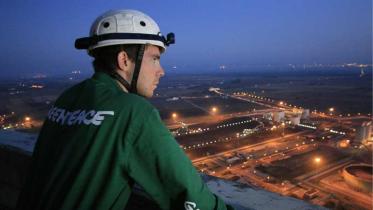 Protest am Kohlekraftwerk Federico in Italien, gegen die G8 Regierungen. August 2009