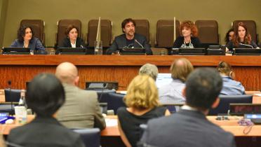 Javier Bardem mit Greenpeace-Delegation redet vor UN