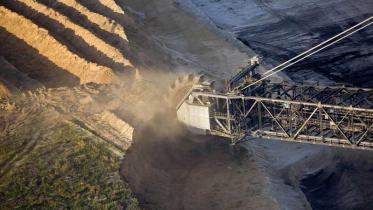 Braunkohle Tagebaugebiet Jänschwalde bei Cottbus, Juli 2008