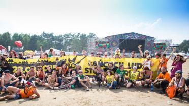 Das Team nahm an Polens Woodstock-Festival teil und informierte Festivalbesucher über Erneuerbare Energien