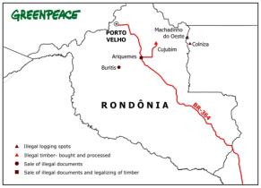 Bundesstaat Rodonia Karte