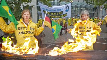 Greenpeace-Aktion gegen brasilianischen Umweltminister Ricardo Salles