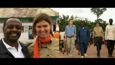 Greenpeace-Waldexpertin Andrea Cederquist kennt René bereits aus Bumba 06.2010