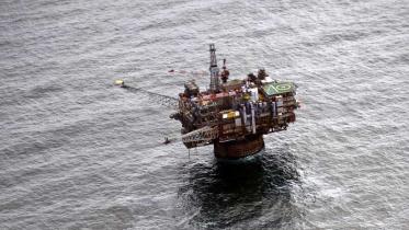 Ölförderanlage Ninian Central in der Nordsee, Mai 2010