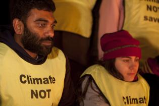 Kumi Naidoo bei der Mahnwache in Kopenhagen, Dezember 2009