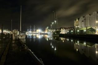Greenpeace-Schiff ´Rainbow Warrior´ im Hafen von Bergen, März 2009