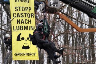Protest gegen Atommüll-Transport nach Lubmin, Februar 2011