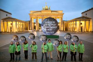 Klima-Protest am Brandenburger Tor