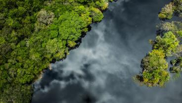 Luftaufnahme Tapajós-Fluss im Amazonas