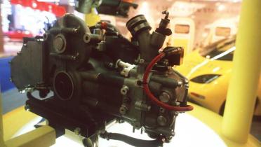 Motor des Greenpeace 3-Liter-Autos SmILE (Small, Intelligent, Light, Efficient)
