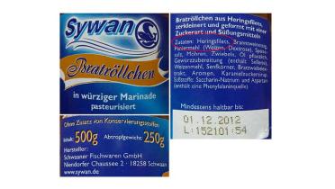 Kennzeichnung Fischprodukte: Sywan