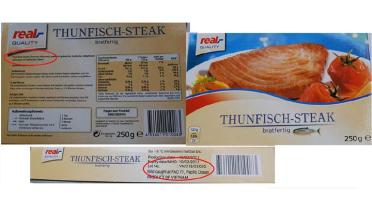 Kennzeichnung Fischprodukte: Real