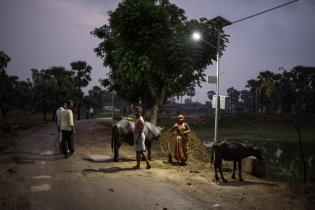 Solarlampe in Dharnai
