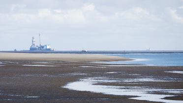 Ölplattform Mittelplate im Wattenmeer