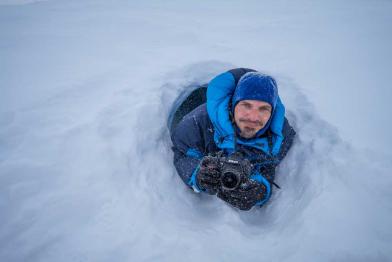 Der Fotograf Markus Mauthe in Russland im Eis