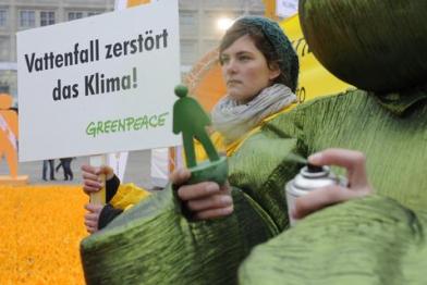 Vattenfall protest action Berlin