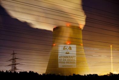 Projection on Emsland Nuclear Power Plant