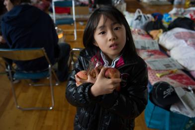 Young Girl at Shelter in Yonezawa