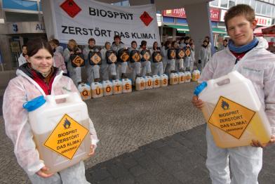 Aktion gegen Biodiesel in Deutschland