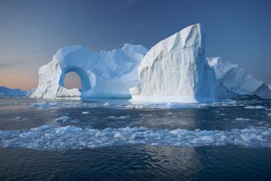 Eislandschaft in der Arktis
