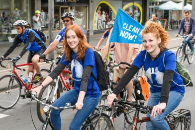 Fahrrad-Demo in Köln für bessere Luft