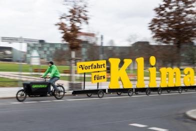 Protest against Mobility Summit at Chancellery in Berlin