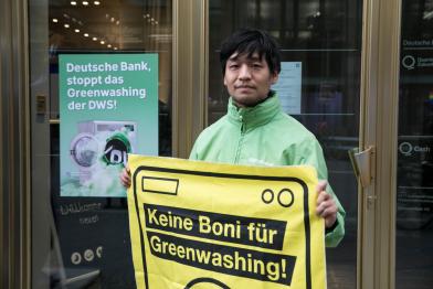 Protest an Deutsche Ban-Tochter DWS in Berlin