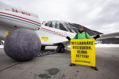 Action to Symbolically “Confiscate” WEF Participants Private Planes in Switzerland