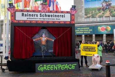 Protest at Green Week in Berlin