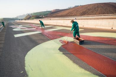 Protest on Highway A49 in Hesse