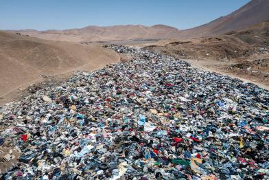Textile Landfill in Atacama Desert Chile