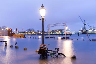 Flood at Hamburg Harbour