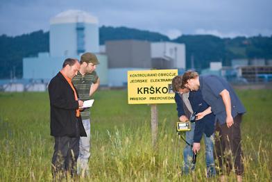 Greenpeace-Expertenteam beim AKW Krsko