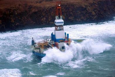 Die auf Grund gelaufene Bohrinsel, Januar 2013