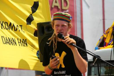 Laurin Berger auf Anti-Atom-Demo