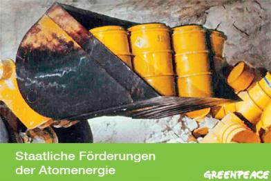 Staatliche Förderungen der Atomenergie