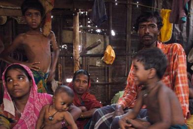 Jasmin Begum und ihre Familie, Klimaflüchtlinge in Bangladesh, Mai 2007