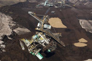 Erdrutsch im Tagebau