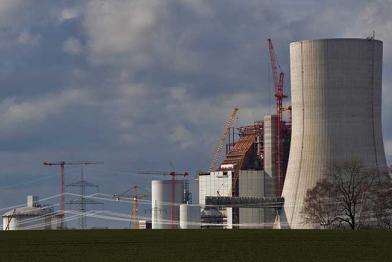 Steinkohlekraftwerk Datteln des Energieversorgers E.ON, Februar 2010