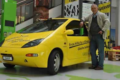 Wolfgang Lohbeck, Greenpeace-Experte für Verkehr, mit dem Smile in Hamburg.