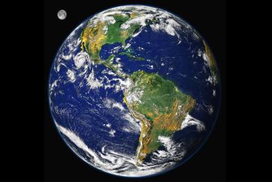 Die Erde aus dem Weltraum fotografiert