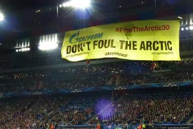 Beim Fußball gegen Gazprom