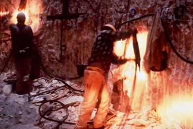 Arbeiter in Gorleben 1994