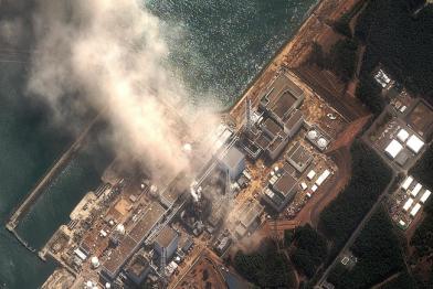 Luftbild vom Atomkraftwerk Fukushima