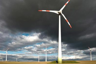 Windpark bei Prenzlau in der Uckermark (Brandenburg)