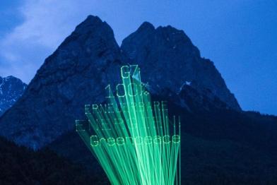 G7-Protest an Zugspitzmassiv