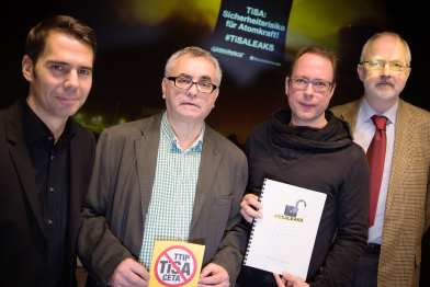 Pressekonferenz zur Veröffentlichung der TiSA-Papiere