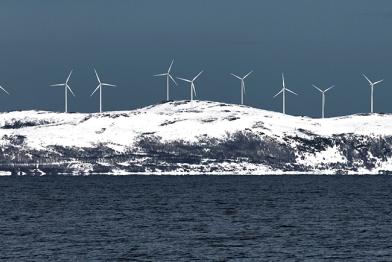 Windturbinen in Norwegen