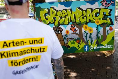 Graffiti zum Start der Agrarwende-Tour