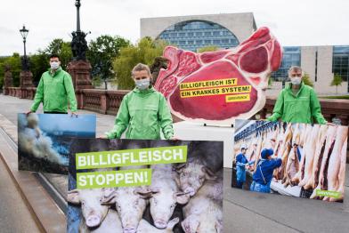 Protest gegen das System Billigfleisch